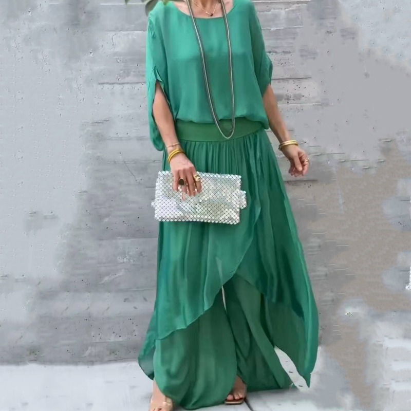 Mireya™ | Elegantes Chiffon Zweiteiler-Set