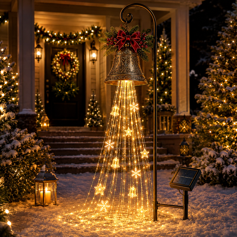 SnowmanMagic™ LED‑Gartenlicht – Fließende Schneeflocken & Weihnachtszauber