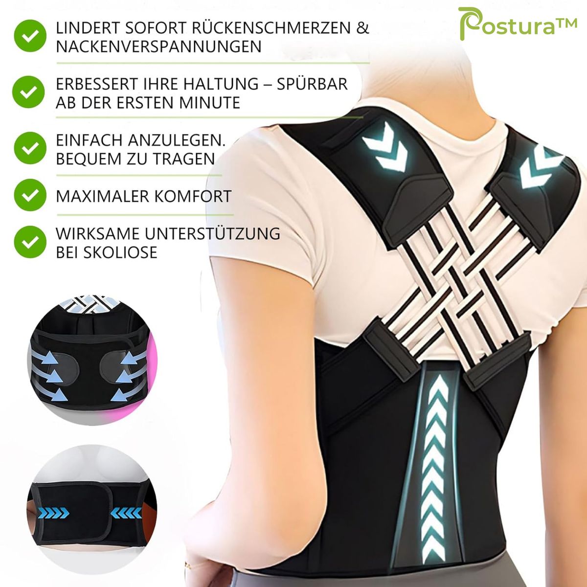 FlexiPosture™ Verstellbarer Rückenhalter