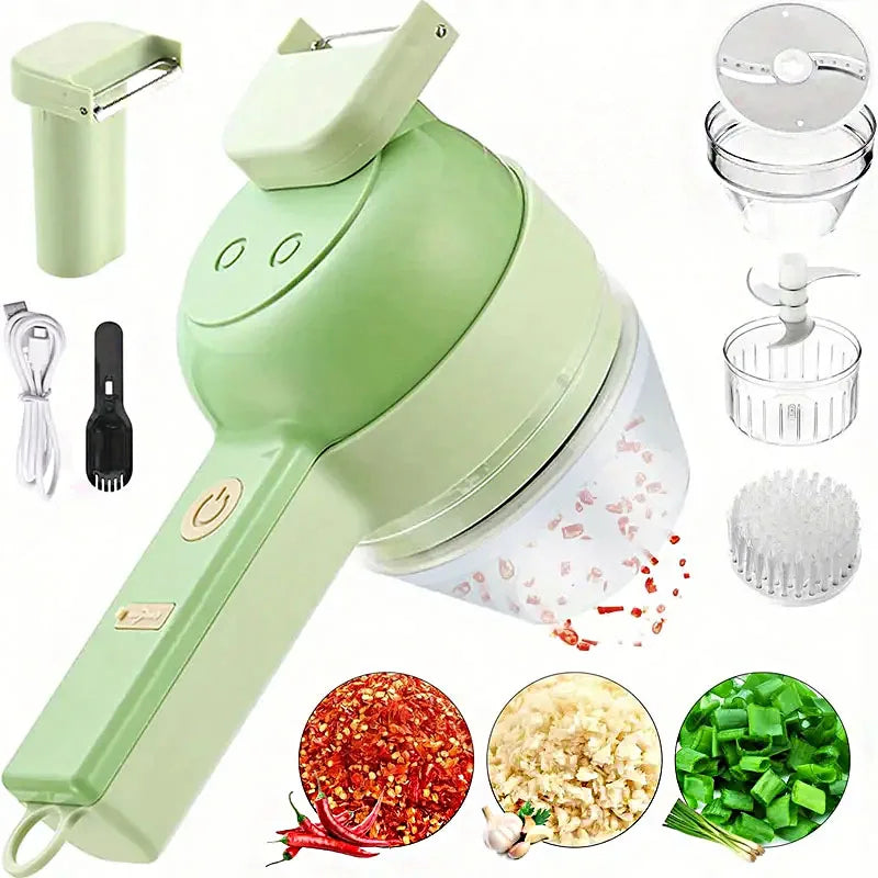QuickChopp Spritz-Set™ - 10-mal schneller Schälen, Schneiden, Hacken & Putzen