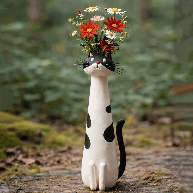 CatCharm Keramikvase™ – Handgefertigte Katzenform