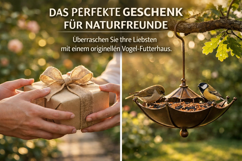 BirdNest™ Vogelhaus | Hängender Futternapf und Vogelbad im Vintage Regenschirm Design
