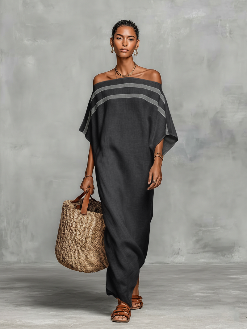 LinenFlow Maxi™ – Minimalistisches Leinenkleid