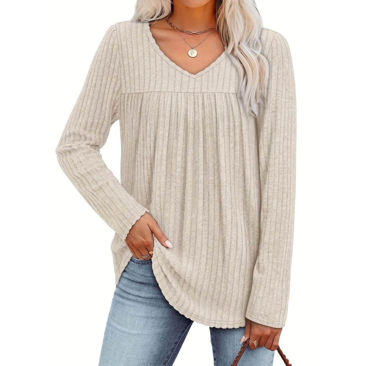 Gabriele™- Lett Langermet Bluse