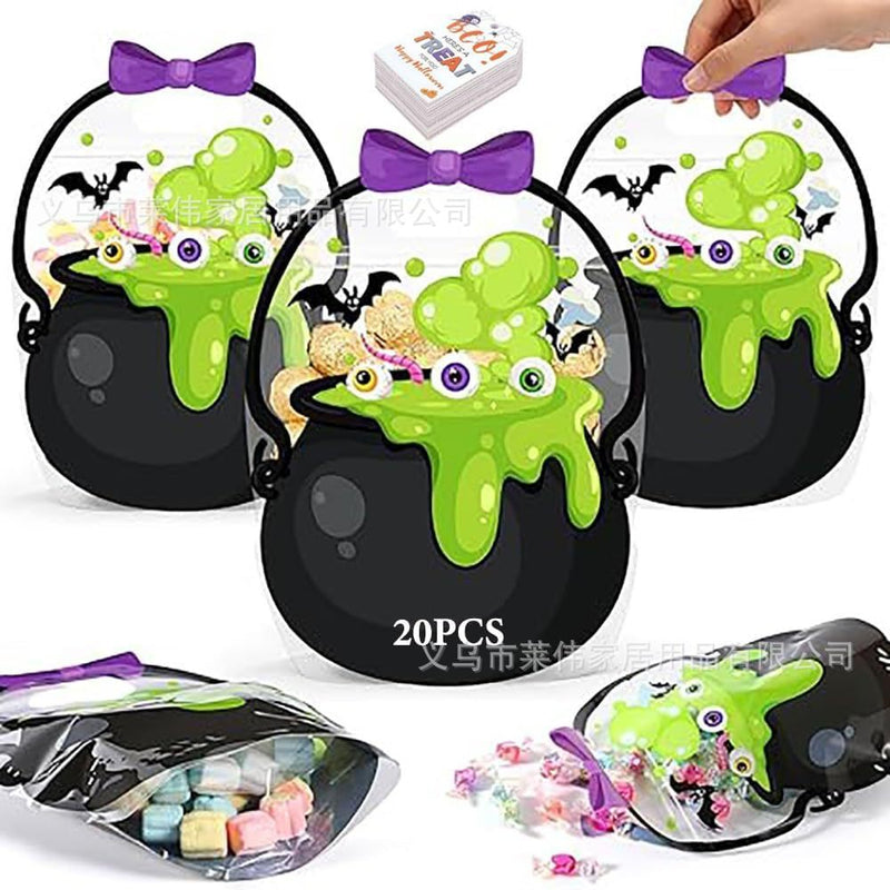 Pumpkin Treat Bags™ – Resealable Halloween Goodies 10‑Pack