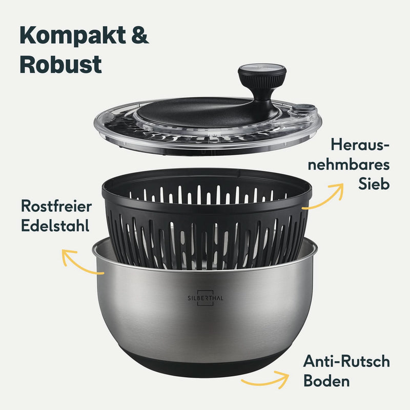 SaladPro Twist™ – Schleuder‑ & Shaker‑Kombination