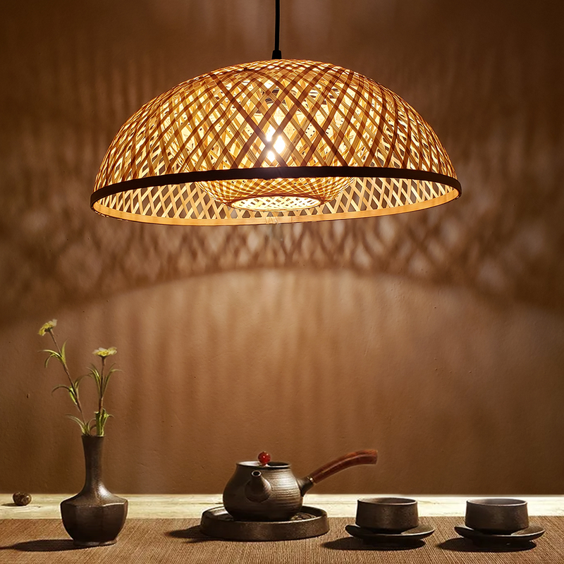 BambooCasa Tulum™ – Stilvolle, rustikale Deckenlampe