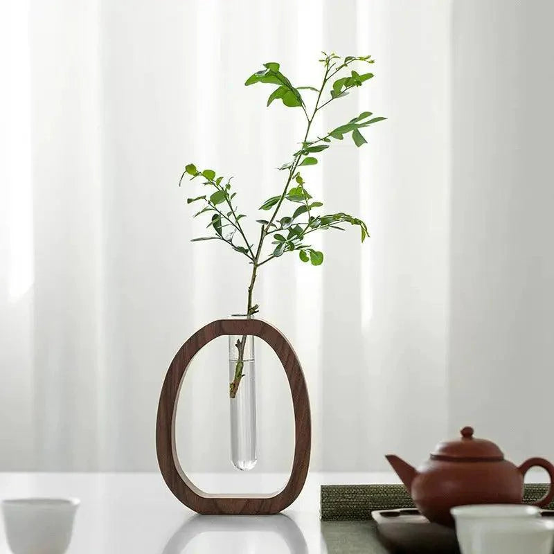 WalnutDream™ Holzoptik Vase – Zeitlos & Stilvoll