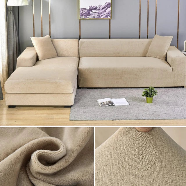 SofaSchutz™ | Elastischer Samt-Sofabezug, der Ihnen Geld spart