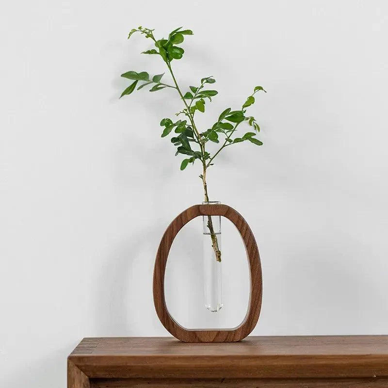 WalnutDream™ Holzoptik Vase – Zeitlos & Stilvoll