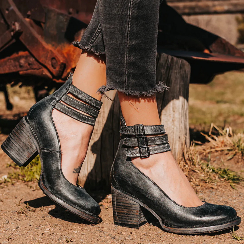 Vicky's™ - Vintage-Eleganz Leder-High Heels