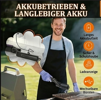 GrillClean™ Kabellose Elektro‑Grillbürste