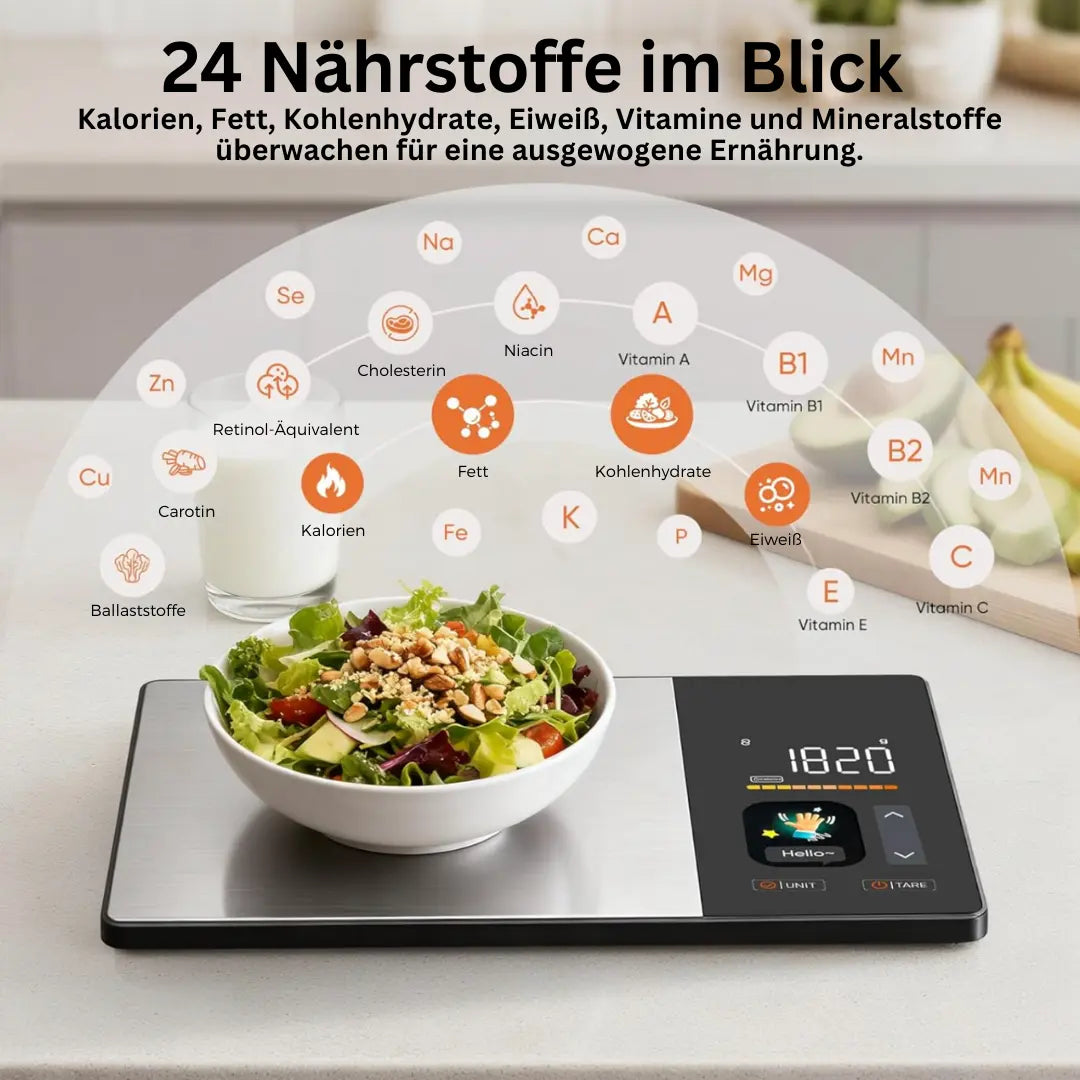 NutriBalance Pro™ - Misst Kalorien & Makros in Sekunden