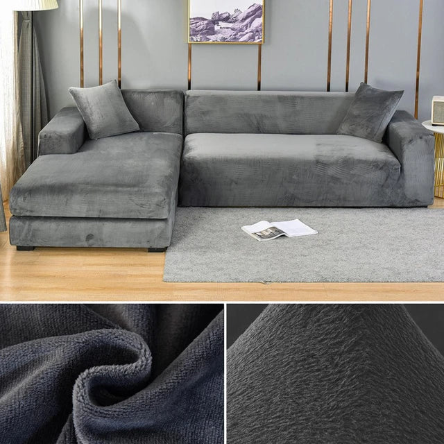 SofaSchutz™ | Elastischer Samt-Sofabezug, der Ihnen Geld spart