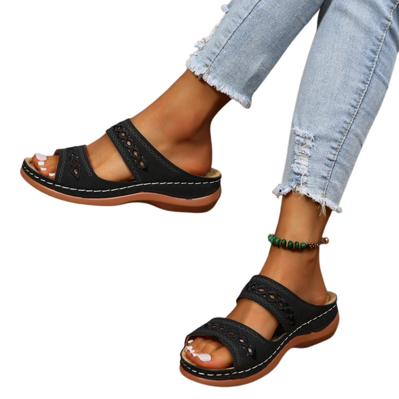 Orthopädische Sandalen  Bequemer Keilabsatz  Verstellbare Passform & Stilvolles Design