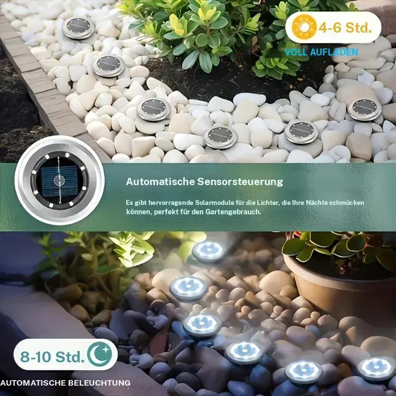 LunaPath SolarLights™ – Bodenleuchten mit Sensor & Wetterfest