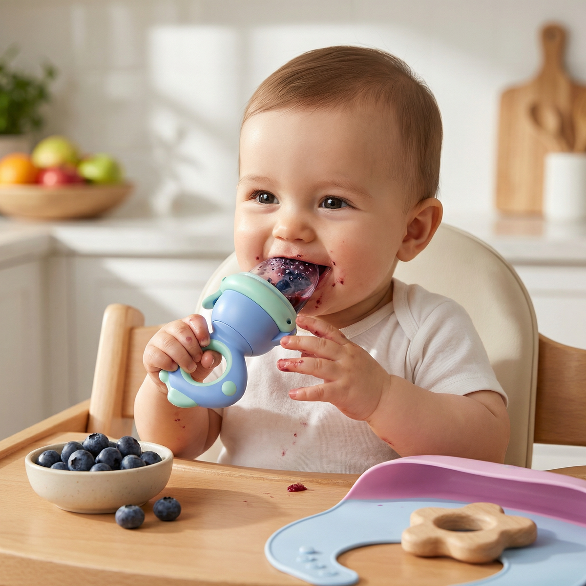 BabyFreshPress – Der selbstbefüllbare Silikon‑Fruchtsauger
