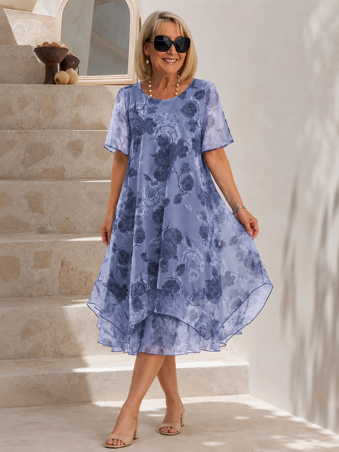 Luna™ Gefaltetes Midi Kleid – SlimSilhouette