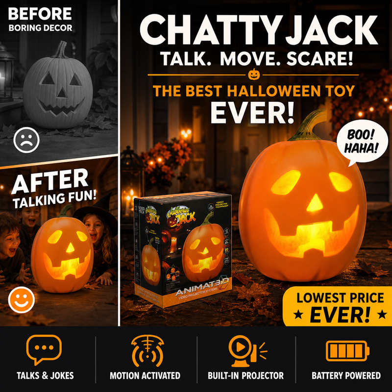 Jabber Jack O’Lantern™ – Animierter Sprech‑Kürbis