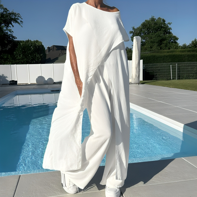 Liza™ | Luftiges Zweiteiler-Set mit weiter Hose