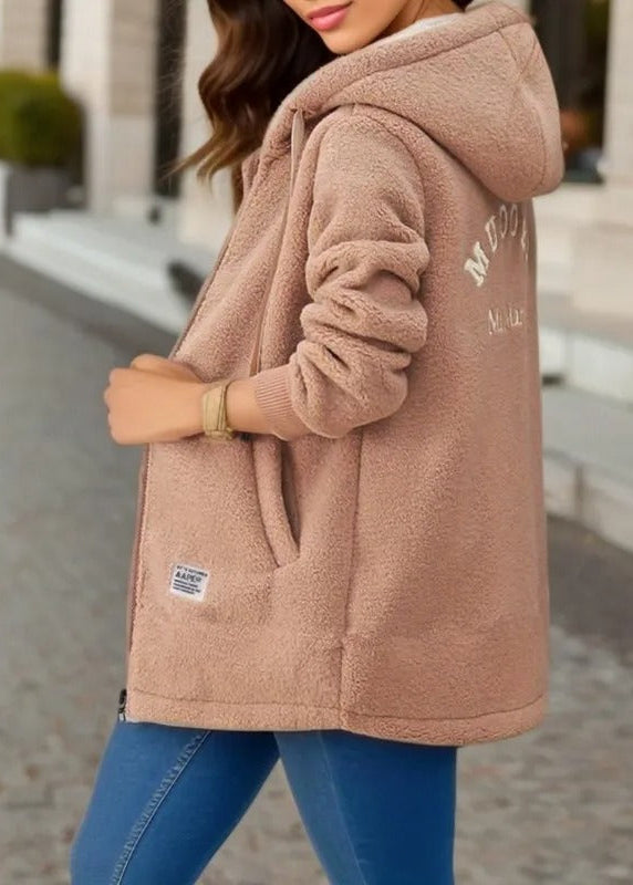 TeddyLuxe™ Langmantel mit Kapuze & Fleecefutter
