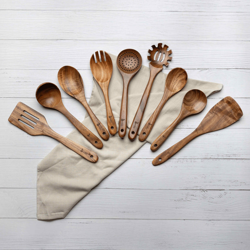 WoodChef9™ – Handgefertigtes Teak‑Set