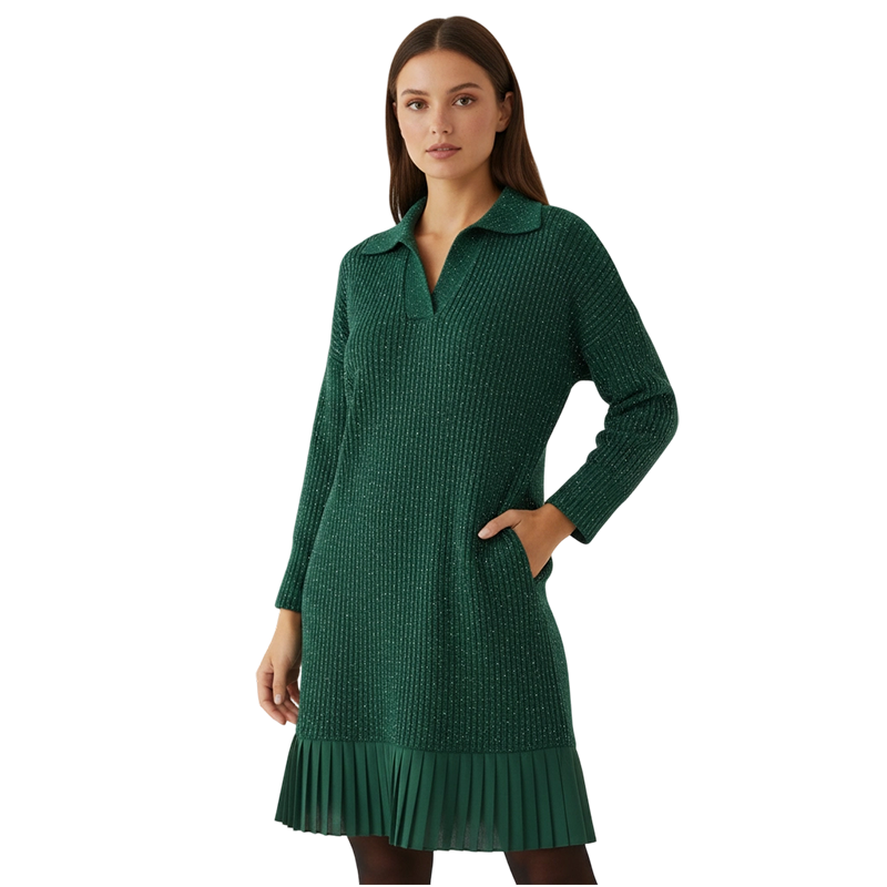 SparkleCollar™ A‑Linien Kleid – Kurz & Elegant