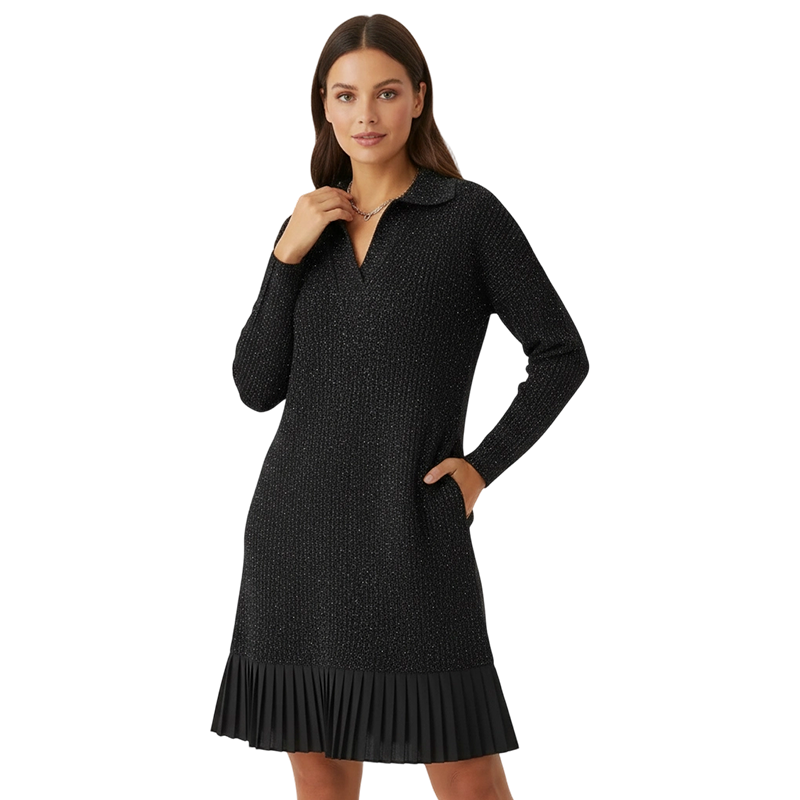 SparkleCollar™ A‑Linien Kleid – Kurz & Elegant