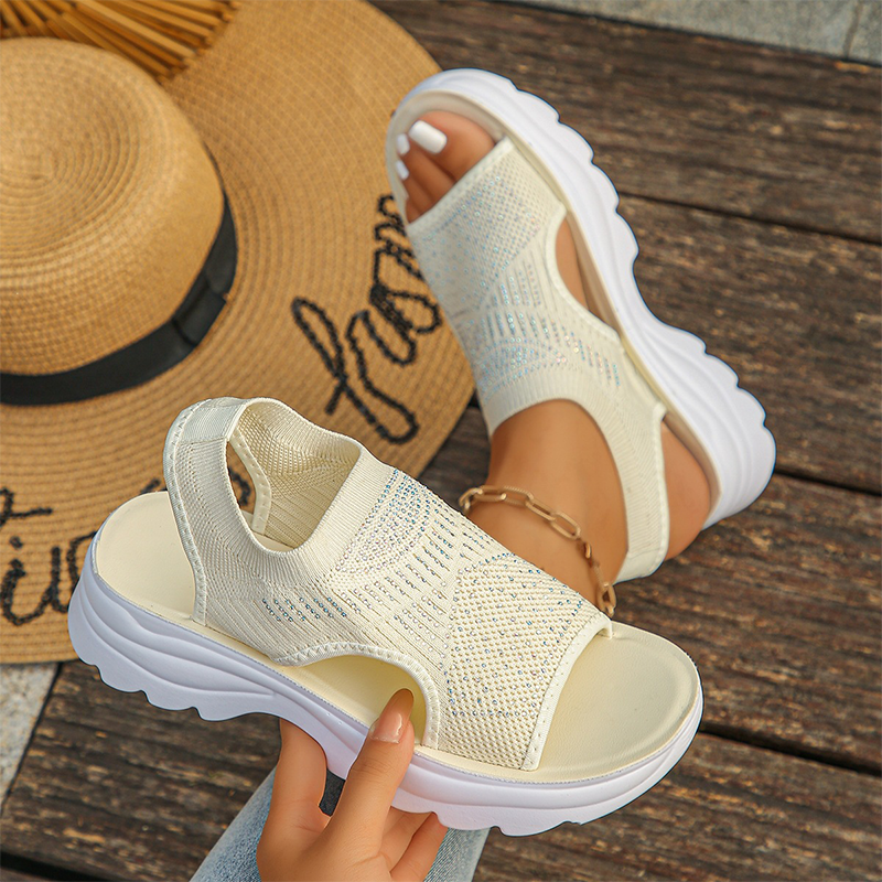 AirMeshLift™ – Atmungsaktive Plateau‑Sandalen