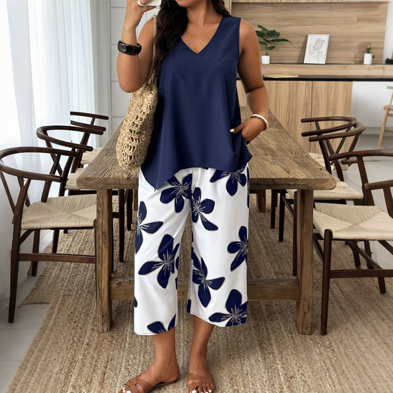 Claudia™ – Asymmetrisches Top & Caprihose